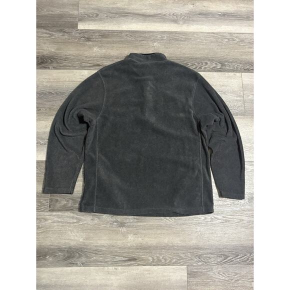 Old Navy Spellout Logo Grey Quarter Zip Fleece Sweater Y2K Casual - Men’s XL - Picture 8 of 8